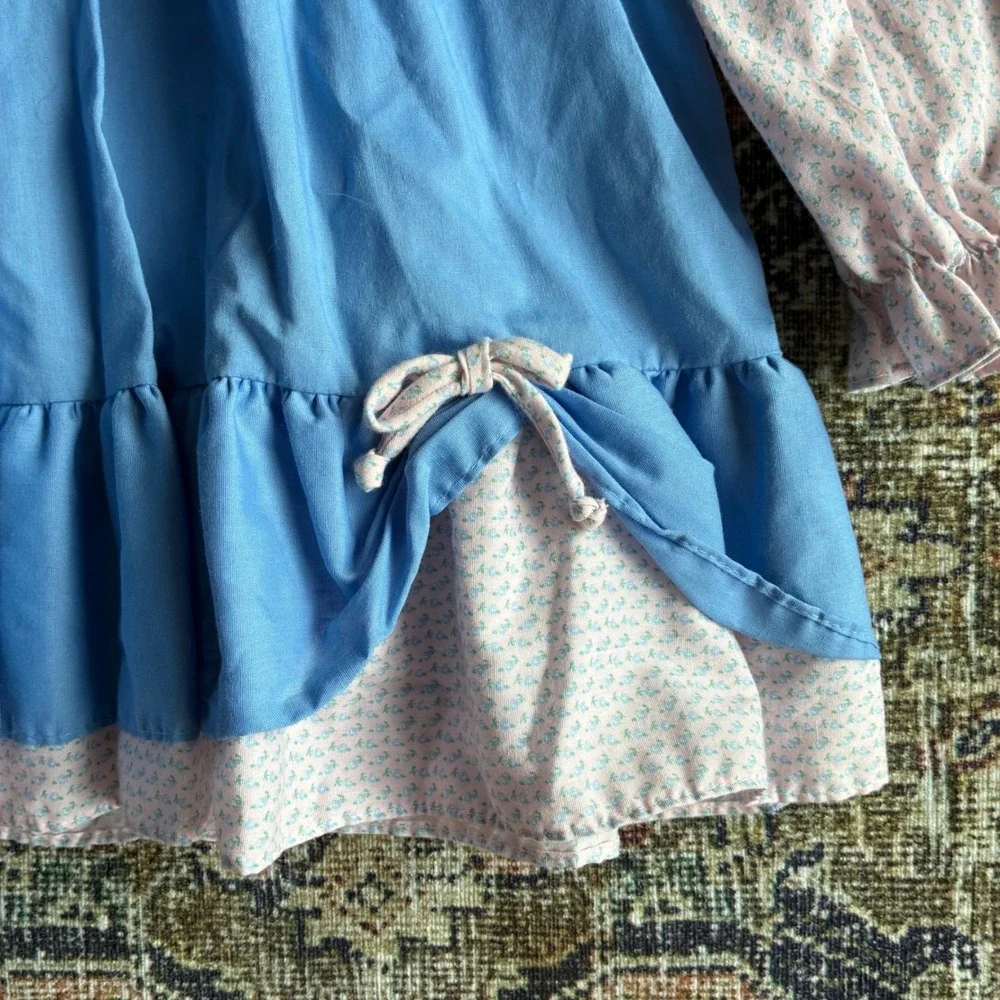 Vintage 90s Winnie The‎ Pooh Smocked Dress Prairie Cottagecore Peter Pan Size 6X